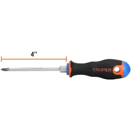 Desarmador Estrella BHex 3/16" x4" ComfortGrip Truper 100836 Truper-Desarmador Estrella BHex 3/16" x4" ComfortGrip Truper 100836