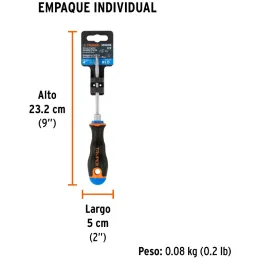 Desarmador Estrella BHex 3/16" x4" ComfortGrip Truper 100836 Truper-Desarmador Estrella BHex 3/16" x4" ComfortGrip Truper 100836