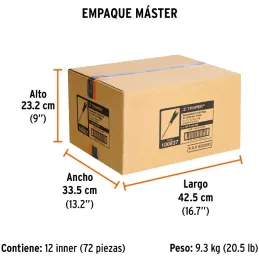 Desarmador Estrella BHex 3/16" x10" ComfortGrip Truper 100837 Truper-Desarmador Estrella BHex 3/16" x10" ComfortGrip Truper 1008