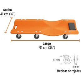 Camas Plasticas para Mecanico 36" Ergonomico Rodajes360, Truper 100903 Truper-Camas Plasticas para Mecanico 36" Ergonomico Rodaj