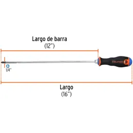 Desarmador Estrella BHex 1/4" x12" ComfortGrip Truper 100838 Truper-Desarmador Estrella BHex 1/4" x12" ComfortGrip Truper 100838