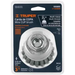 Cardas Copa 3" Trenzado Fino MultiRosca, Truper 100851 Truper-Cardas Copa 3" Trenzado Fino MultiRosca, Truper 100851 Fabricada e
