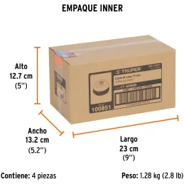 Cardas Copa 3" Trenzado Fino MultiRosca, Truper 100851 Truper-Cardas Copa 3" Trenzado Fino MultiRosca, Truper 100851 Fabricada e