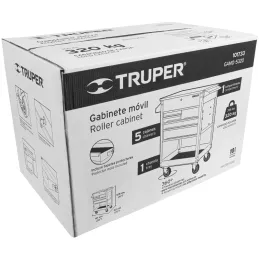 Gabinete Metalico 97x105x52cm 5Cajones 1Charola 1CajonSuperior, Truper 101733 Truper-Gabinete Metalico 97x105x52cm 5Cajones 1Cha