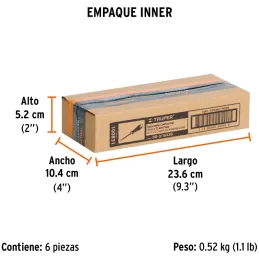 Desarmador Plano Bhex 3/16" x3" ComfortGrip Truper 100831 Truper-Desarmador Plano Bhex 3/16" x3" ComfortGrip Truper 100831 Barra