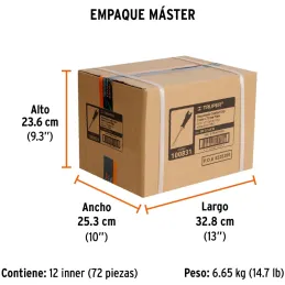 Desarmador Plano Bhex 3/16" x3" ComfortGrip Truper 100831 Truper-Desarmador Plano Bhex 3/16" x3" ComfortGrip Truper 100831 Barra