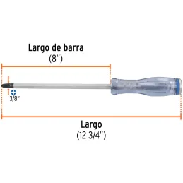 Desarmador Estrella de Golpe 3/8" x8" Bhex MAcetato Truper 100814 Truper-Desarmador Estrella de Golpe 3/8" x8" Bhex MAcetato Tru