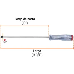 Desarmador Plano de Golpe 3/8" x10" Bhex Macetato Truper 100813 Truper-Desarmador Plano de Golpe 3/8" x10" Bhex Macetato Truper 