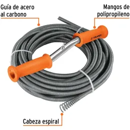 Desatorador 2" x15m Tbarreno Acarbono Ccarrete, Truper 15150 Truper-Desatorador 2" x15m Tbarreno Acarbono Ccarrete, Truper 15150