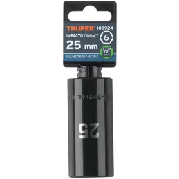 Dados 25mm E1/2 Impacto Tubulares Hexagonales CrMolibdeno, Truper 100924 Truper-Dados 25mm E1/2 Impacto Tubulares Hexagonales Cr