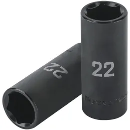 Dados 22mm E1/2 Impacto Tubulares Hexagonales CrMolibdeno, Truper 100921 Truper-Dados 22mm E1/2 Impacto Tubulares Hexagonales Cr