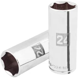 Dados 24mm E1/2 Tubulares Hexagonales CrVanadio, Truper 101012 Truper-Dados 24mm E1/2 Tubulares Hexagonales CrVanadio, Truper 10