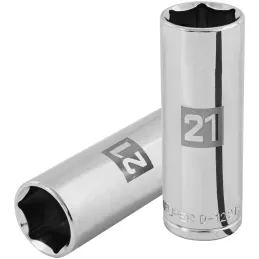 Dados 21mm E1/2 Tubulares Hexagonales CrVanadio, Truper 101009 Truper-Dados 21mm E1/2 Tubulares Hexagonales CrVanadio, Truper 10