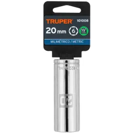 Dados 20mm E1/2 Tubulares Hexagonales CrVanadio, Truper 101008 Truper-Dados 20mm E1/2 Tubulares Hexagonales CrVanadio, Truper 10