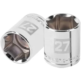Dados 27mm E1/2 Hexagonales CrVanadio, Truper 101007 Truper-Dados 27mm E1/2 Hexagonales CrVanadio, Truper 101007 Fabricado en ac