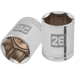 Dados 26mm E1/2 Hexagonales CrVanadio, Truper 101006 Truper-Dados 26mm E1/2 Hexagonales CrVanadio, Truper 101006 Fabricado en ac