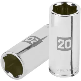 Dados 20mm E3/8 Tubulares Hexagonales CrVanadio, Truper 100995 Truper-Dados 20mm E3/8 Tubulares Hexagonales CrVanadio, Truper 10