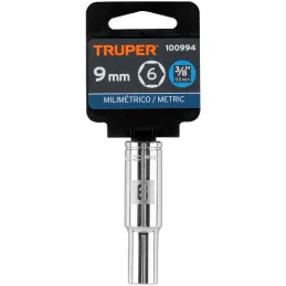 Dados 9mm E3/8 Tubulares Hexagonales CrVanadio, Truper 100994 Truper-Dados 9mm E3/8 Tubulares Hexagonales CrVanadio, Truper 1009