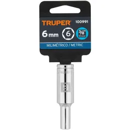 Dados 6mm E3/8 Tubulares Hexagonales CrVanadio, Truper 100991 Truper-Dados 6mm E3/8 Tubulares Hexagonales CrVanadio, Truper 1009