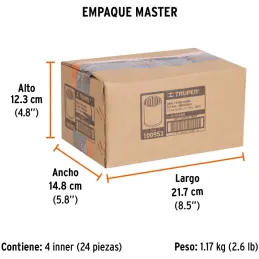 Dados 14mm E1/4 Poligonales CrVanadio, Truper 100953 Truper-Dados 14mm E1/4 Poligonales CrVanadio, Truper 100953 Fabricado en ac