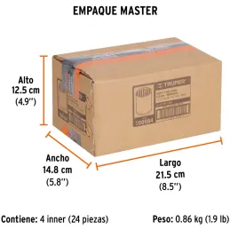 Dados 11mm E1/4 Poligonales CrVanadio, Truper 100984 Truper-Dados 11mm E1/4 Poligonales CrVanadio, Truper 100984 Fabricado en ac