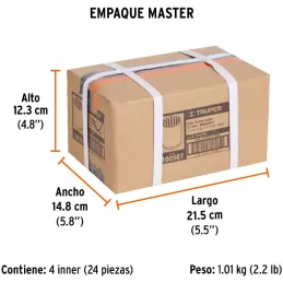 Dados 13mm E1/4 Poligonales CrVanadio, Truper 100987 Truper-Dados 13mm E1/4 Poligonales CrVanadio, Truper 100987 Fabricado en ac