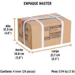 Dados 12mm E1/4 Poligonales CrVanadio, Truper 100986 Truper-Dados 12mm E1/4 Poligonales CrVanadio, Truper 100986 Fabricado en ac