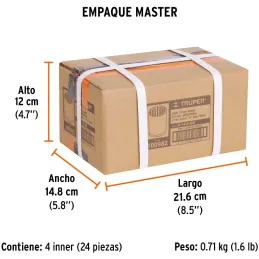 Dados 10mm E1/4 Poligonales CrVanadio, Truper 100982 Truper-Dados 10mm E1/4 Poligonales CrVanadio, Truper 100982 Fabricado en ac