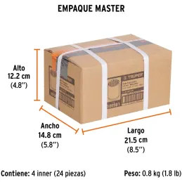 Dados 9mm E1/4 Poligonales CrVanadio, Truper 100981 Truper-Dados 9mm E1/4 Poligonales CrVanadio, Truper 100981 Fabricado en acer