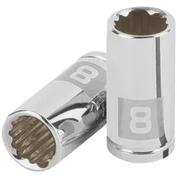 Dados 8mm E1/4 Poligonales CrVanadio, Truper 100980 Truper-Dados 8mm E1/4 Poligonales CrVanadio, Truper 100980 Fabricado en acer