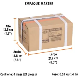 Dados 8mm E1/4 Poligonales CrVanadio, Truper 100980 Truper-Dados 8mm E1/4 Poligonales CrVanadio, Truper 100980 Fabricado en acer