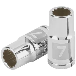 Dados 7mm E1/4 Poligonales CrVanadio, Truper 100979 Truper-Dados 7mm E1/4 Poligonales CrVanadio, Truper 100979 Fabricado en acer