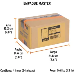 Dados 7mm E1/4 Poligonales CrVanadio, Truper 100979 Truper-Dados 7mm E1/4 Poligonales CrVanadio, Truper 100979 Fabricado en acer