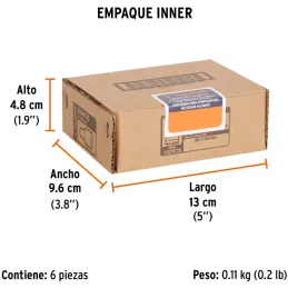 Dados 6mm E1/4 Poligonales CrVanadio, Truper 100978 Truper-Dados 6mm E1/4 Poligonales CrVanadio, Truper 100978 Fabricado en acer