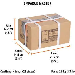 Dados 6mm E1/4 Poligonales CrVanadio, Truper 100978 Truper-Dados 6mm E1/4 Poligonales CrVanadio, Truper 100978 Fabricado en acer