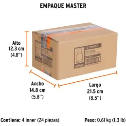 Dados 5.5mm E1/4 Poligonales CrVanadio, Truper 100975 Truper-Dados 5.5mm E1/4 Poligonales CrVanadio, Truper 100975 Fabricado en 