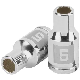 Dados 5mm E1/4 Poligonales CrVanadio, Truper 100974 Truper-Dados 5mm E1/4 Poligonales CrVanadio, Truper 100974 Fabricado en acer