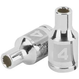 Dados 4mm E1/4 Poligonales CrVanadio, Truper 100973 Truper-Dados 4mm E1/4 Poligonales CrVanadio, Truper 100973 Fabricado en acer