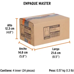 Dados 4mm E1/4 Poligonales CrVanadio, Truper 100973 Truper-Dados 4mm E1/4 Poligonales CrVanadio, Truper 100973 Fabricado en acer