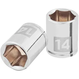 Dados 14mm E1/4 Hexagonales CrVanadio, Truper 100967 Truper-Dados 14mm E1/4 Hexagonales CrVanadio, Truper 100967 Fabricado en ac