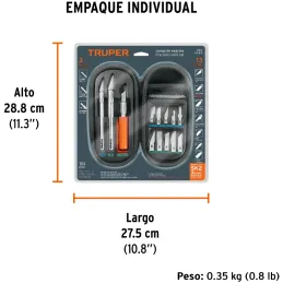 Juego de 10 Cuchillas Hobby con estuche, Truper 17512 Truper-Juego de 10 Cuchillas Hobby con estuche, Truper 17512 13 Cuchillas 