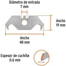 Cuchillas de repuesto 19mm 10u SK2 Navaja Cutters 17027 16950 22400 100850 101101 Truper 101118 Truper-Cuchillas de repuesto 19m
