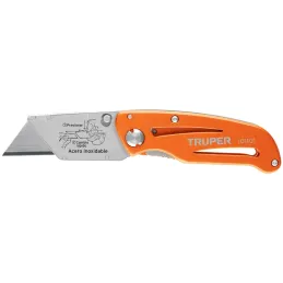 Navaja Abatible 6" Cuchilla Cambio Rapido CuerpoAluminio AceroInox, Truper 101101 Truper-Navaja Abatible 6" Cuchilla Cambio Rapi