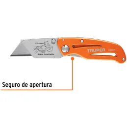 Navaja Abatible 6" Cuchilla Cambio Rapido CuerpoAluminio AceroInox, Truper 101101 Truper-Navaja Abatible 6" Cuchilla Cambio Rapi