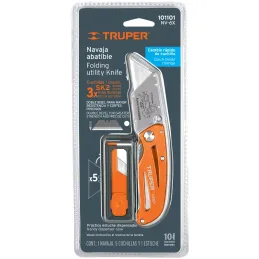 Navaja Abatible 6" Cuchilla Cambio Rapido CuerpoAluminio AceroInox, Truper 101101 Truper-Navaja Abatible 6" Cuchilla Cambio Rapi