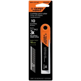Cuchillas de repuesto 18mm 10u SK2 Navaja cutters 16976 16977 16974 22396 22405 Truper 100099 Truper-Cuchillas de repuesto 18mm 