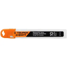 Cuchillas de repuesto 9mm 10u SK2 Navaja cutters 16971 16968 22403 Truper 100098 Truper-Cuchillas de repuesto 9mm 10u SK2 Navaja