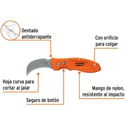 Cuchillo abatible para Linoleo 7" Alfombras, Truper 12725 Truper-Cuchillo abatible para Linoleo 7" Alfombras, Truper 12725 Hoja 