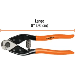 Cortador de cable y alambre 8" Acero Trenzado y Alambre, Truper 101097 Truper-Cortador de cable y alambre 8" Acero Trenzado y Al