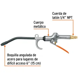 Pistolas Sopletear 120PSI con Gancho Giratorio, Truper 101080 Truper-Pistolas Sopletear 120PSI con Gancho Giratorio, Truper 1010